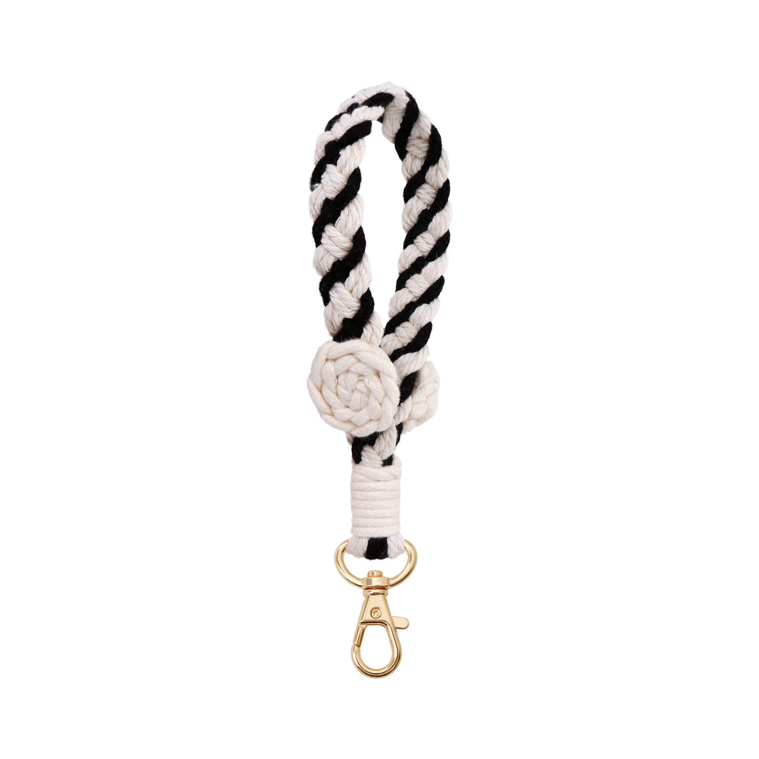 Wholesale Cotton Rope Woven Flower Keychains